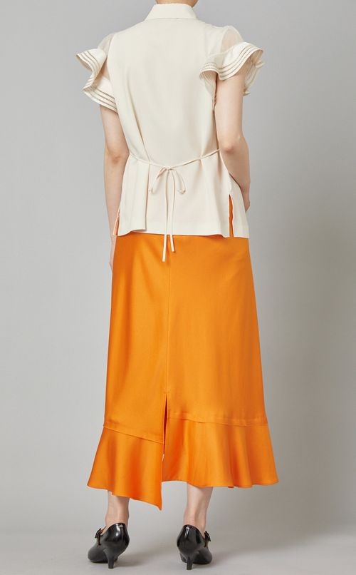 ラッフルスリーブシャツ