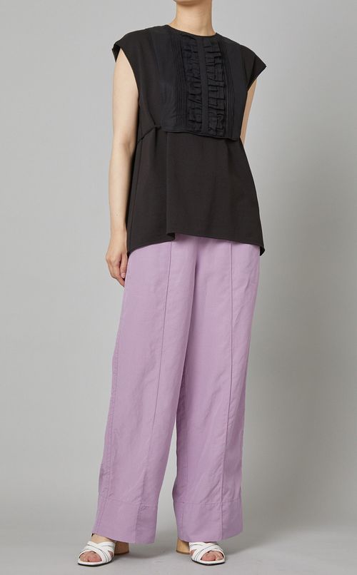 ヨークギャザーコットンブラウス