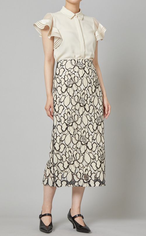 ラッフルスリーブシャツ