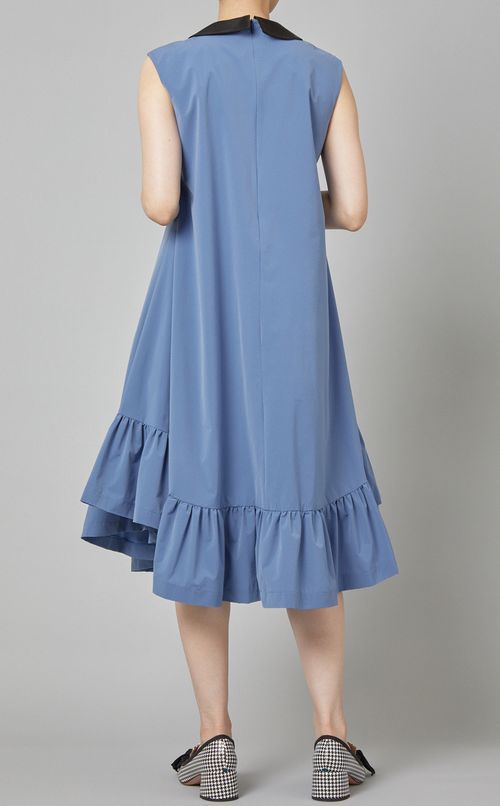 フリルヘムラウンドカラーワンピース