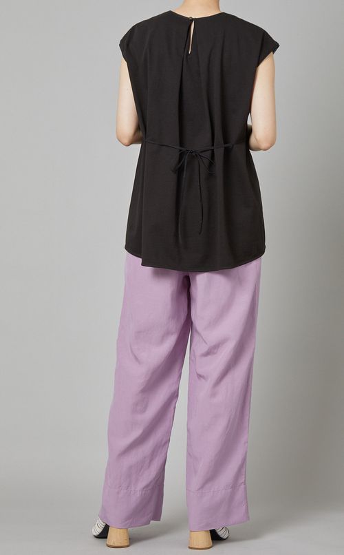 ヨークギャザーコットンブラウス