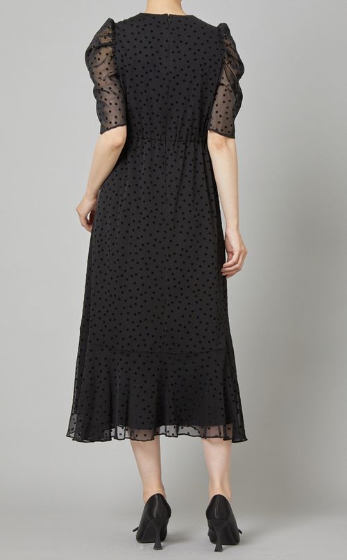 フロッキープリントワンピース