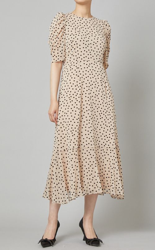 フロッキープリントワンピース