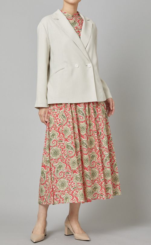 マルチプリントフレアワンピース