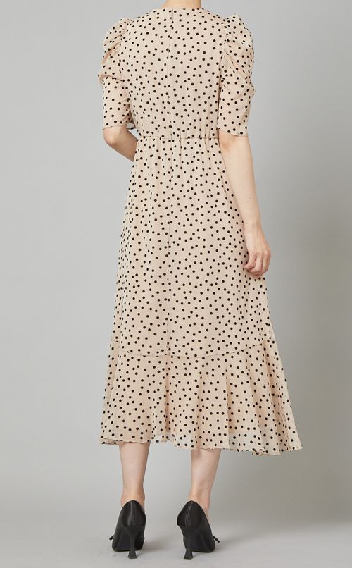 フロッキープリントワンピース