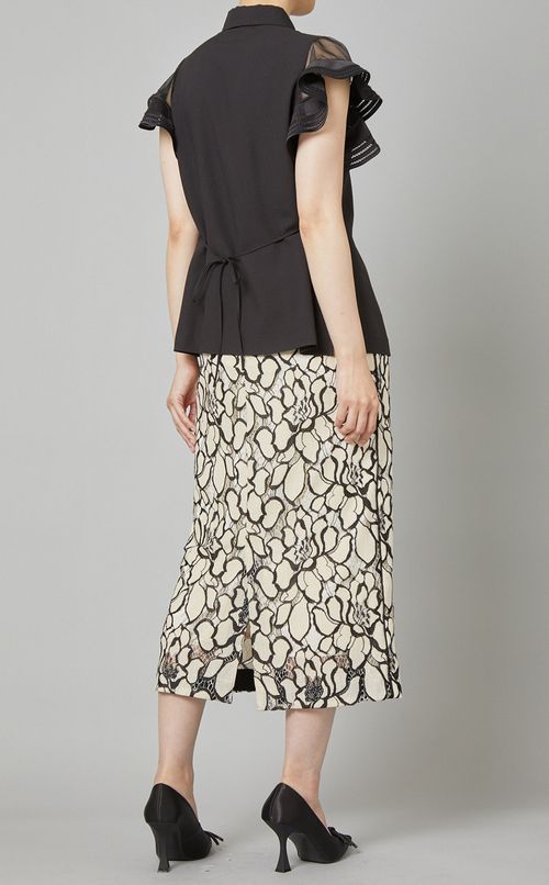 ラッフルスリーブシャツ