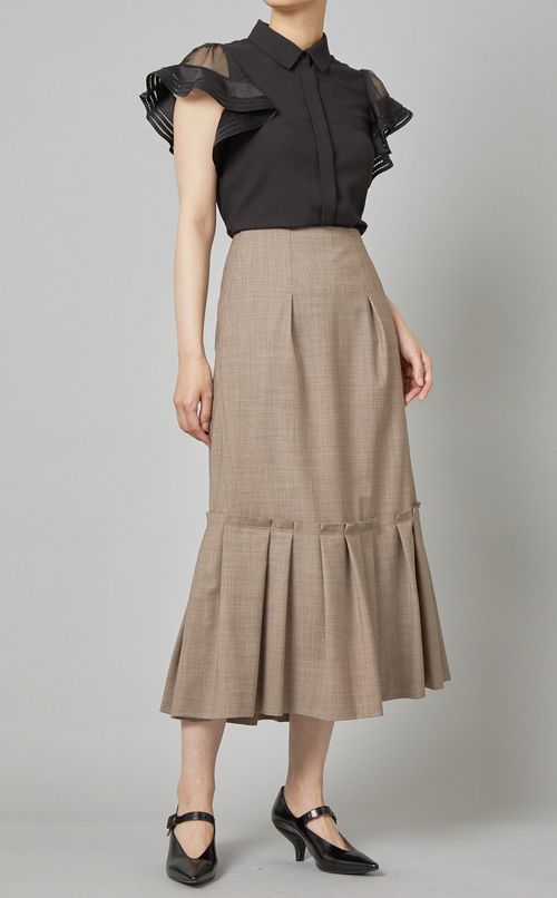 ラッフルヘムミディスカート