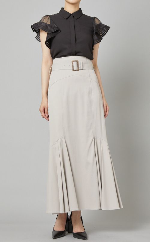 ラッフルスリーブシャツ