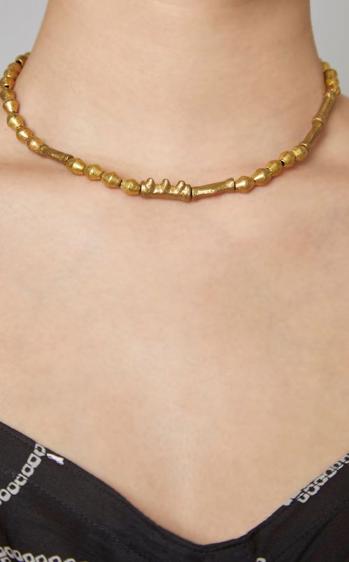 アフリカンビーズパーツネックレス