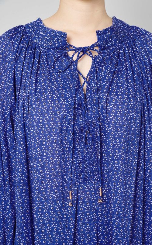 レースアップロングドレス