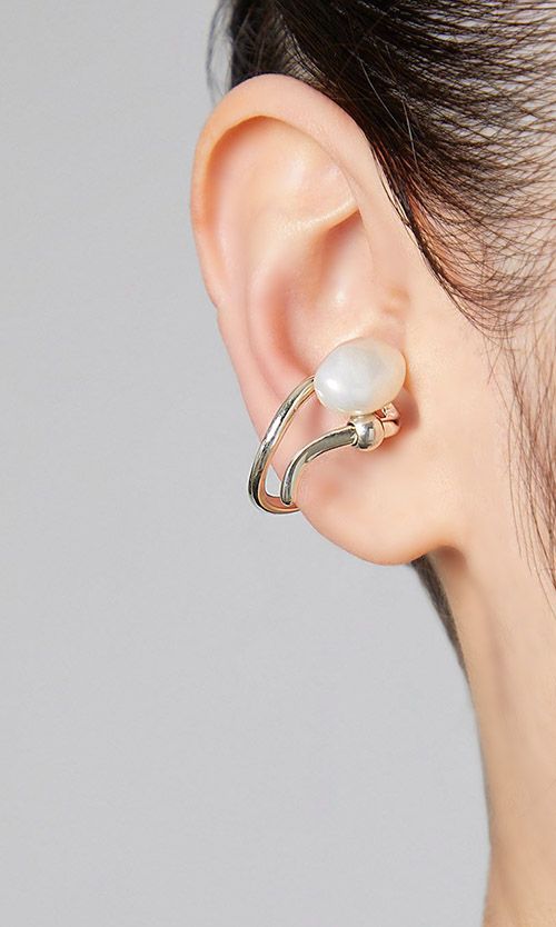 パール付リングイヤーカフ