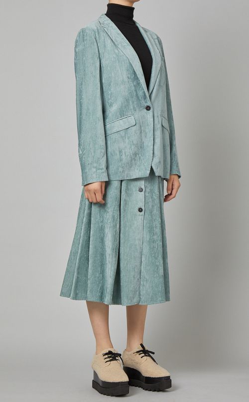 コーデュロイフロントボタンスカート