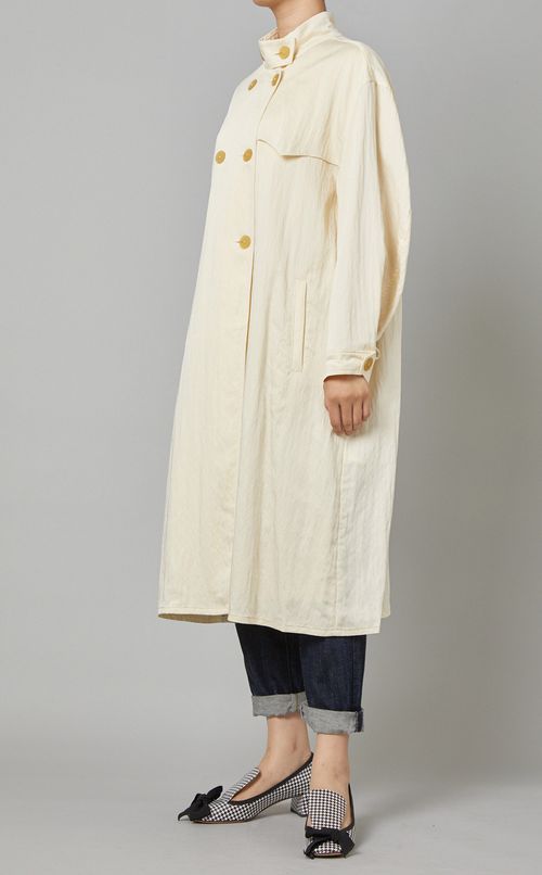 スタンドカラーダブルコート