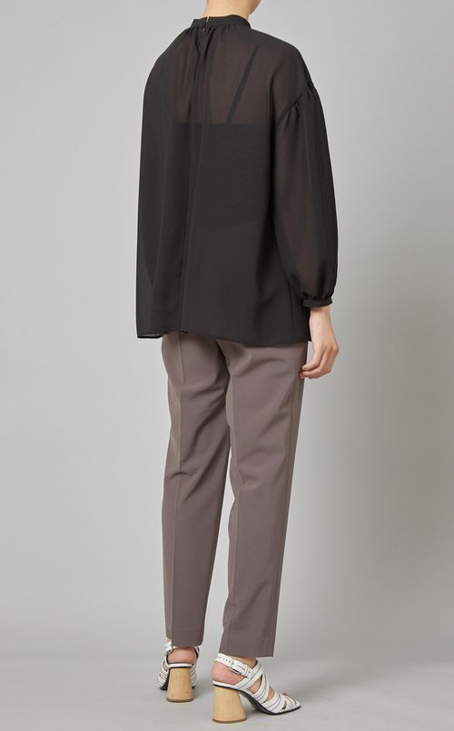 シフォンギャザーブラウス