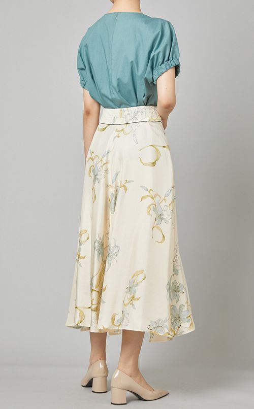 フラワープリントフレアスカート