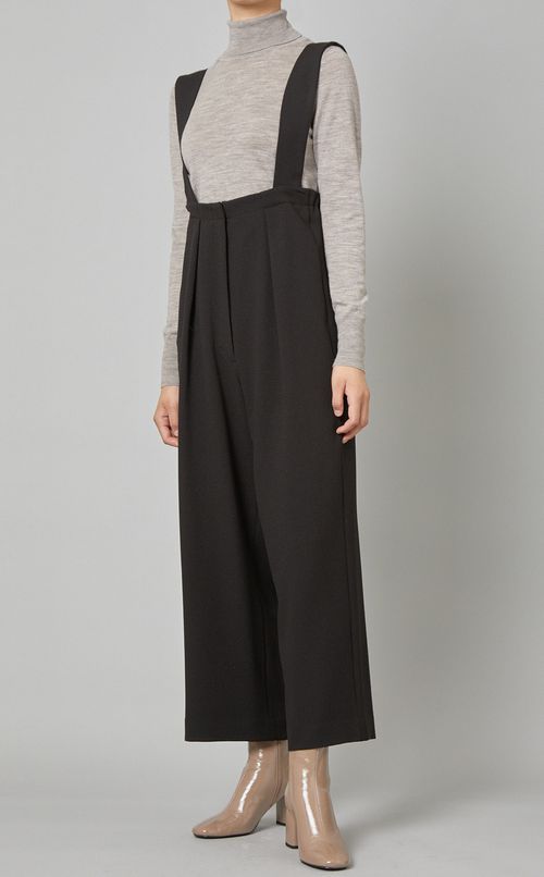 サスペンダー付ワイドパンツ