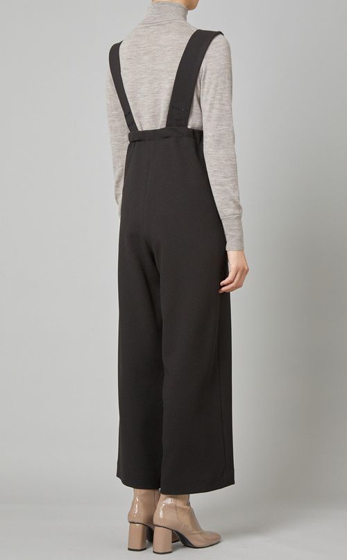 サスペンダー付ワイドパンツ