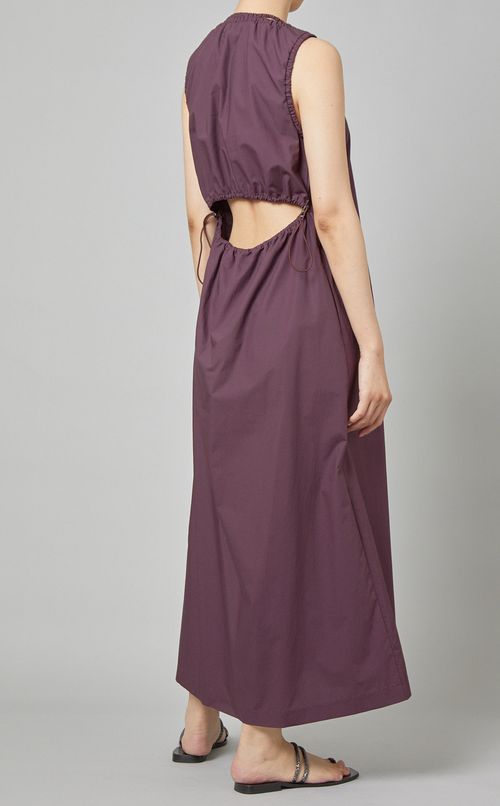 バックデザインギャザードレス