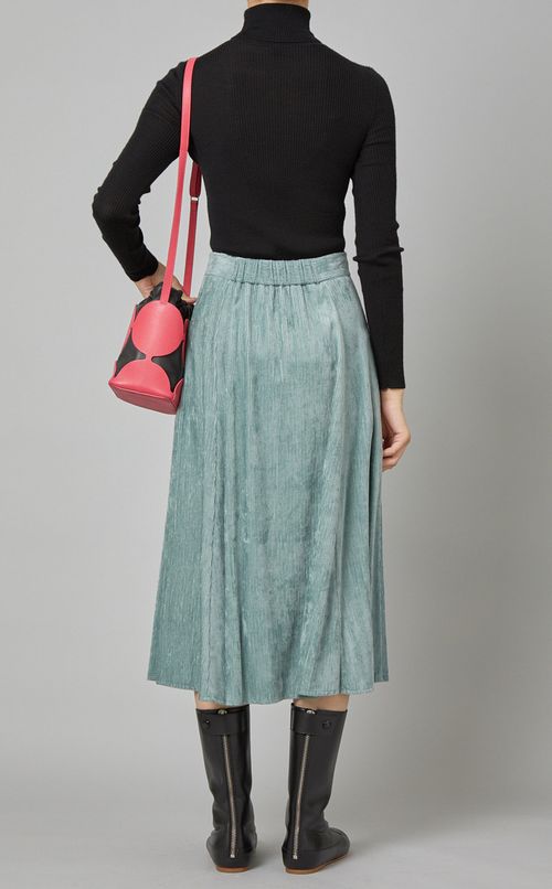 コーデュロイフロントボタンスカート