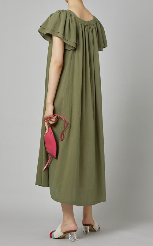 ダブルスリーブギャザーワンピース