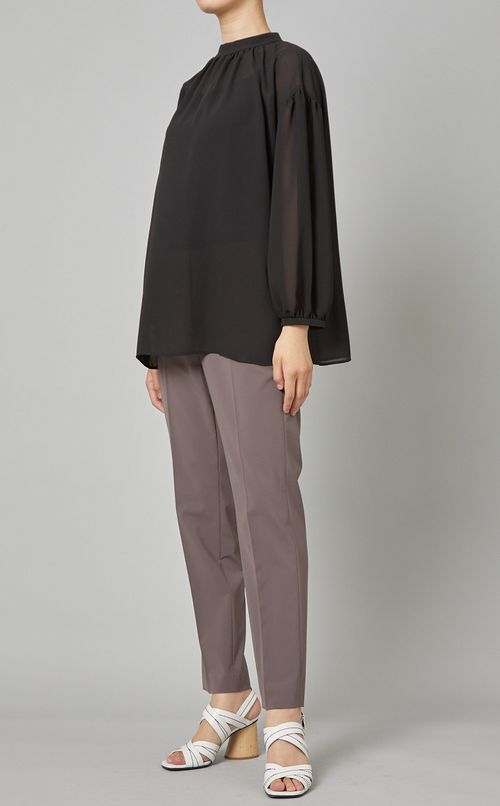 シフォンギャザーブラウス