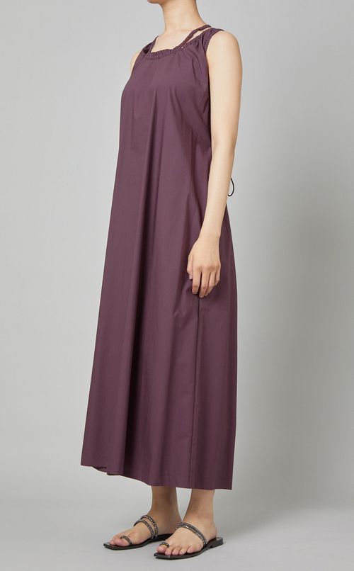 バックデザインギャザードレス