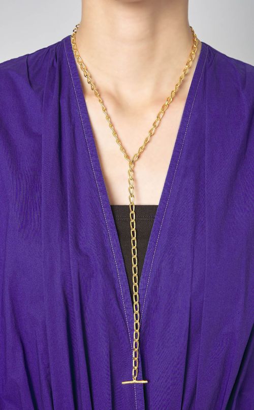 ゴールドチェーンラリエットネックレス