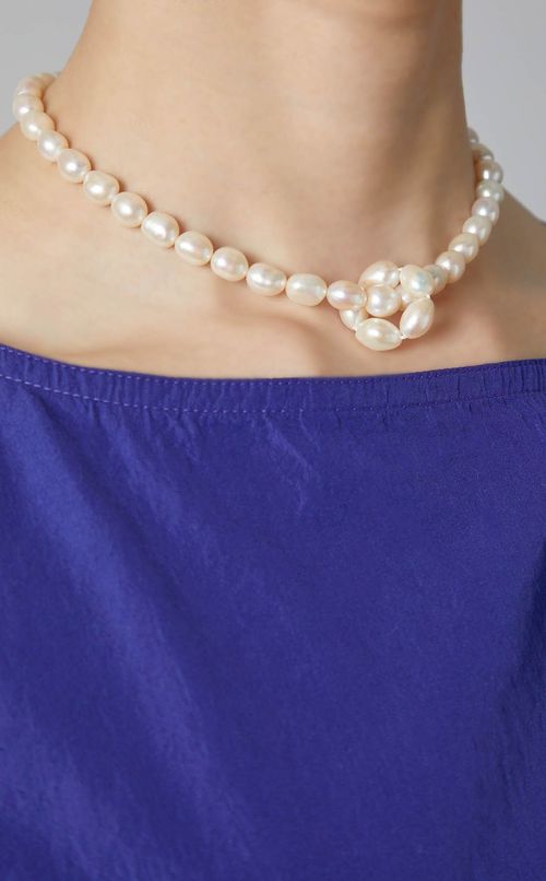 フラワーパールショートネックレス