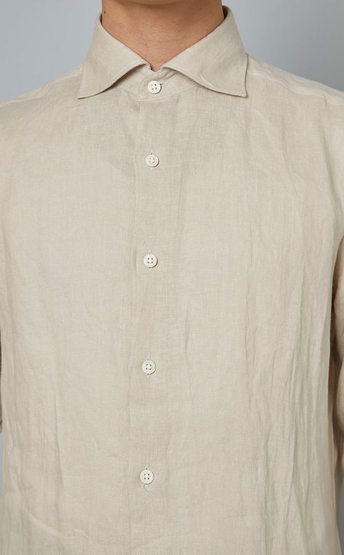 リネンレギュラーカラーシャツ