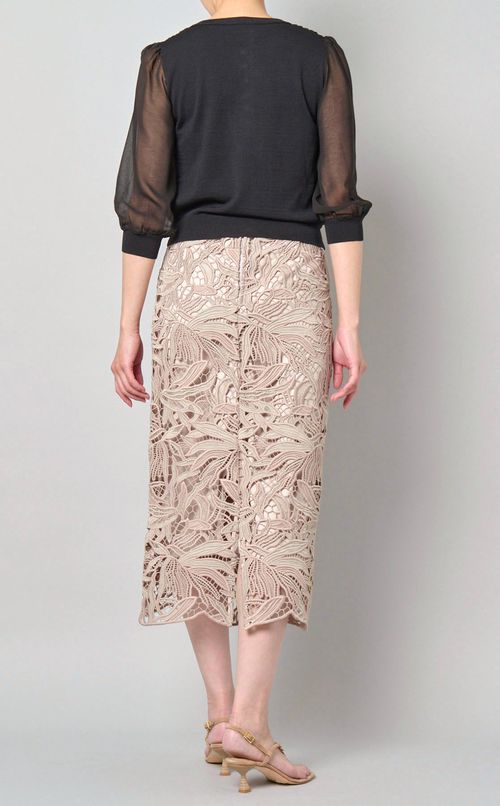 リーフレースタイトスカート