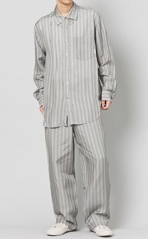 キュプラストライプレギュラーシャツ