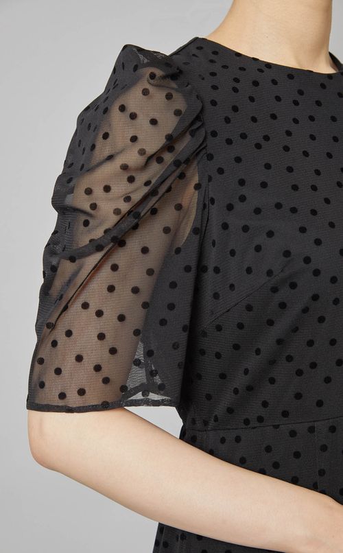 フロッキープリントワンピース