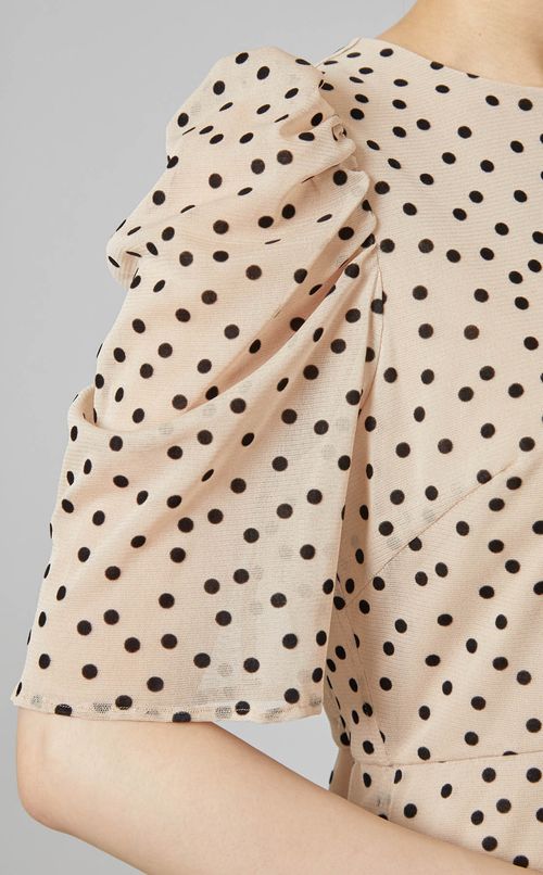 フロッキープリントワンピース