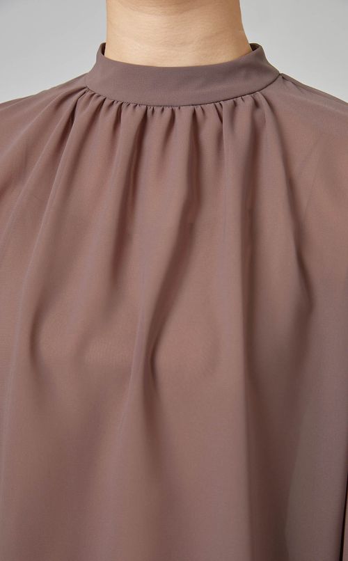 シフォンギャザーブラウス