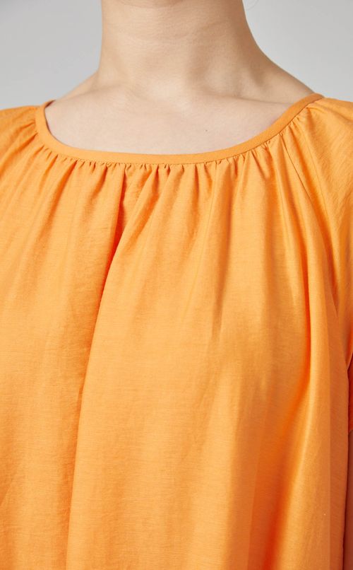 コットン混ティアードワンピース