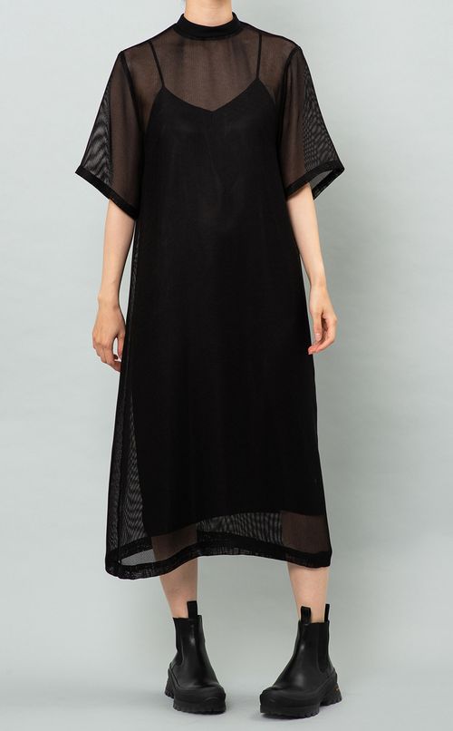 シアープルオーバーワンピース