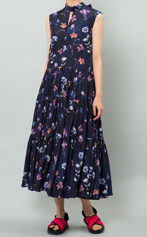 フラワープリントワンピース