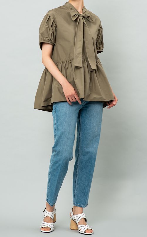 ボウタイギャザーブラウス