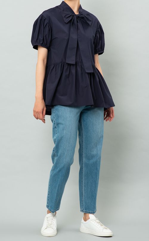 ボウタイギャザーブラウス