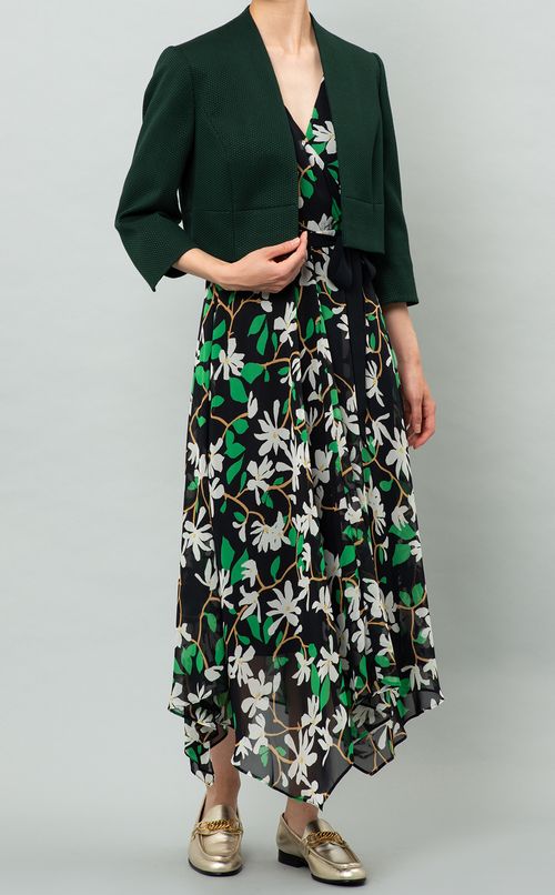 ノーカラーショートジャケット