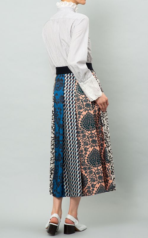 フリル付コットンブラウス