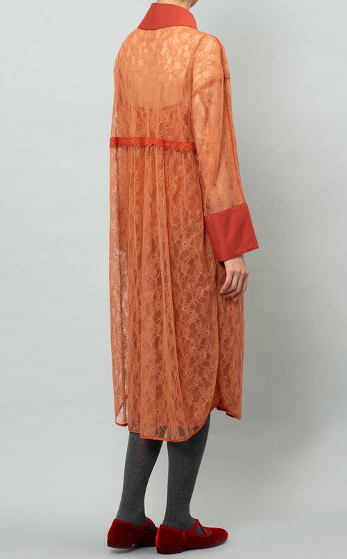 レースシャツワンピース