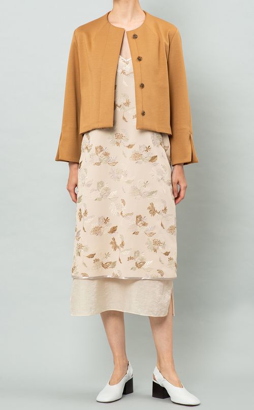 ノーカラショートジャケット