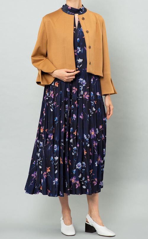 ノーカラショートジャケット