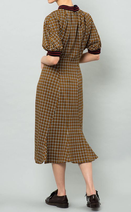 チェックジャカードワンピース