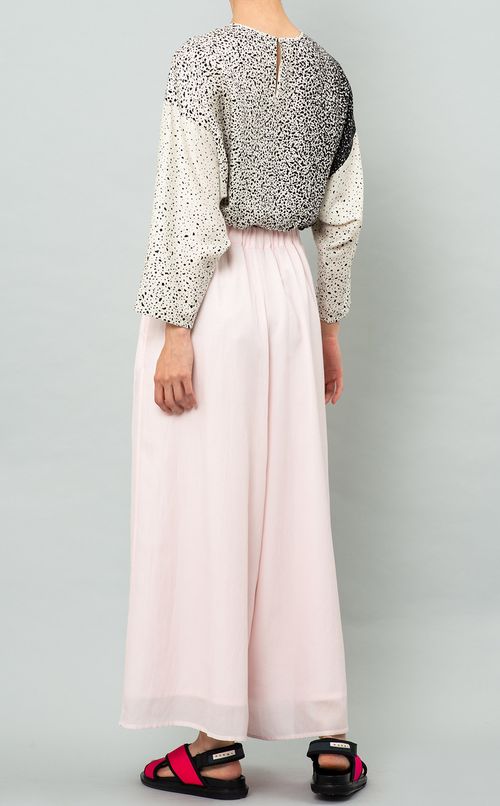 キュプラ混ドビーワイドパンツ