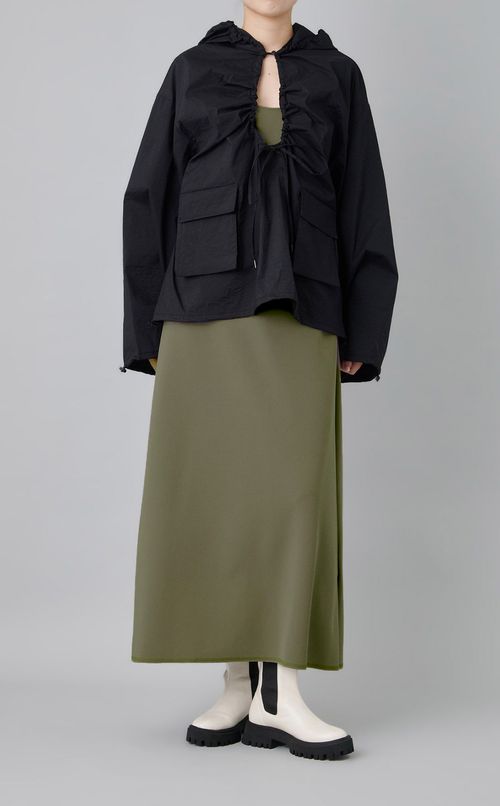 ジョーゼットカットロングワンピース