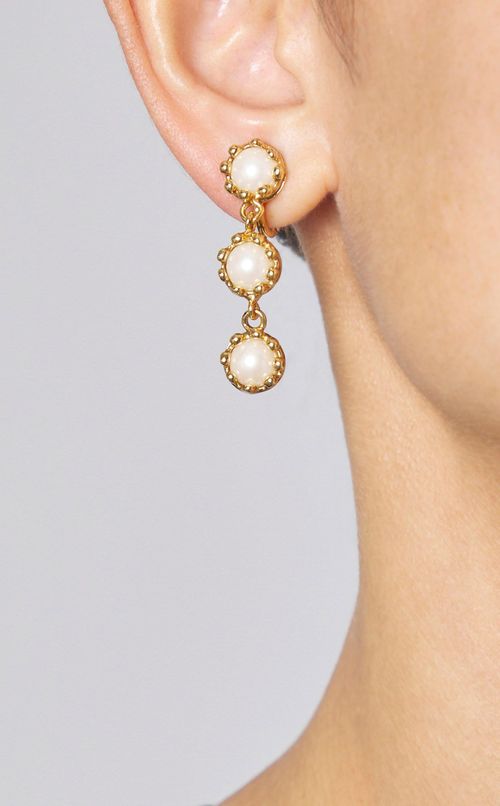 フラワーカボションイヤリング