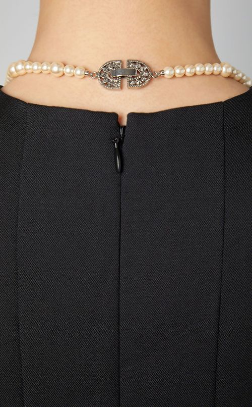 マーカサイトパールロングネックレス