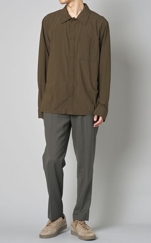 フェザーナイロンオーバーシャツ